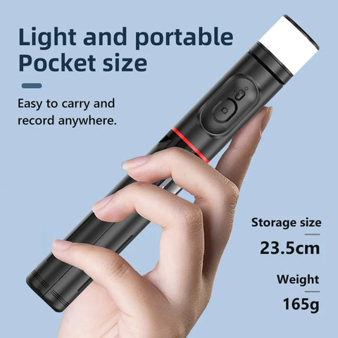 Portable Wireless Bluetooth Phone Telescopic Selfie Stick | Tripod With Fill Light for Huawei iPhone 13 Android Xiaomi