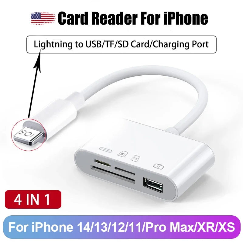 USB-C to Lightning Card Reader Adapter | Memory Card Reader
