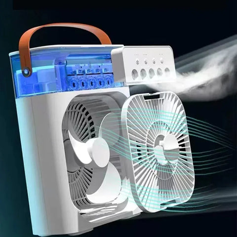 Portable Fan Air Conditioners USB Electric Fan | LED Night Light Water Mist Fun 3 In 1 Air Humidifie For Home