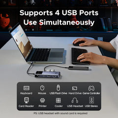 7-in-1 USB-C Hub Docking Station with HDMI, RJ45, USB-A and USB-C