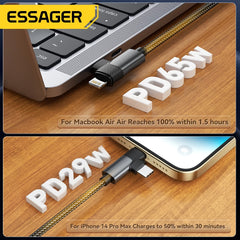 2 in 1 USB-C to USB-C & Lightning PD 65W Fast Charging Data Cable 480Mbps 1M/2M