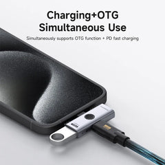 USB-C 2-in-1 Splitter with 100W PD Charging and 10Gbps USB 3.2