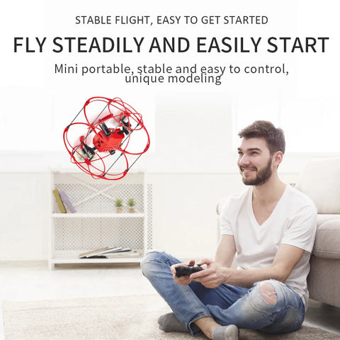 Remote Control Mini Drone RC Spherical Rolling Quadcopter | 360 Degree Flip Christmas Birthday Gift Indoor Outdoor Toys for Boys