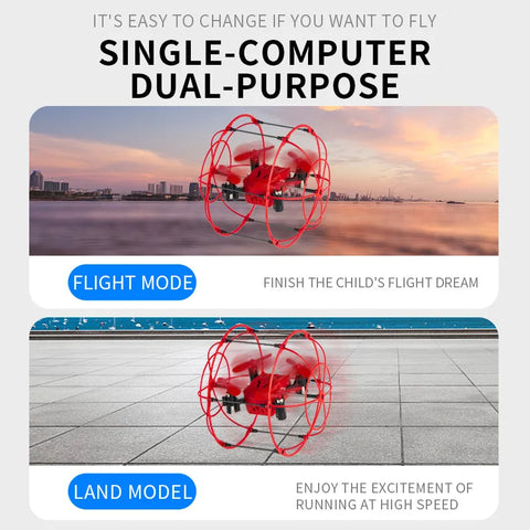 Remote Control Mini Drone RC Spherical Rolling Quadcopter | 360 Degree Flip Christmas Birthday Gift Indoor Outdoor Toys for Boys