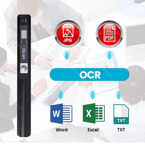 900DPI Portable A4 Document Reader Scanner | For Contract Books Office Business Handheld Mobile Scanners JPG PDF Format