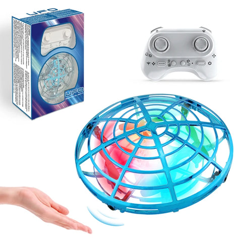 Mini RC UFO Drone With LED Light Gesture Sensing | Quadcopter Anti-collision Induction Flying Ball Dron SQN-007 Toys Boys Girls