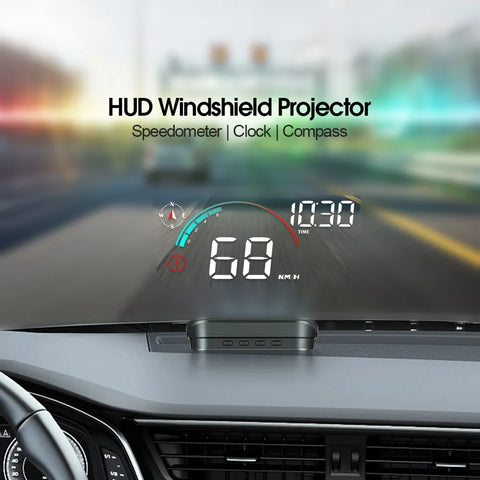 Hud Head Up Display Gps Speedometer | Car Gadgets On The Windshield Projection Digital Speed Meter for Car Reflective Universal