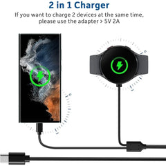 Samsung Galaxy Watch Charger 5V Magnetic Charging Cable 120cm Compatible with Galaxy Watch 7/6/5/4 Series