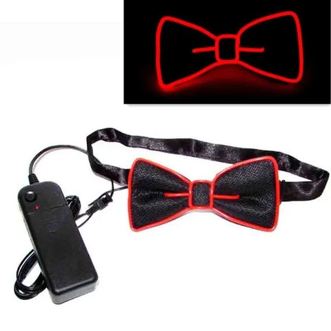 Light Up Men's Led Suspenders Bow Tie Perfect For Music | Suspenders Illuminated Led Festival Costume Party