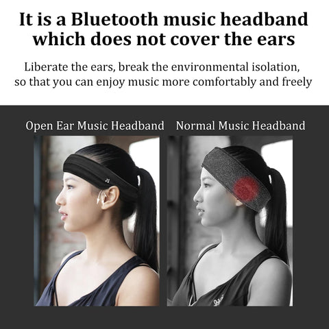 Open-Ear Wireless Headband: Discreet Comfort &amp; Audio On-the-Go