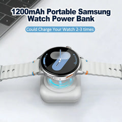 Portable Magnetic Wireless USB Type-C Fast Charger Compatible with Samsung Galaxy Watch 8/8 Classic/7/6/6 Classic/5 Pro/5/4 Classic/4/3/Active
