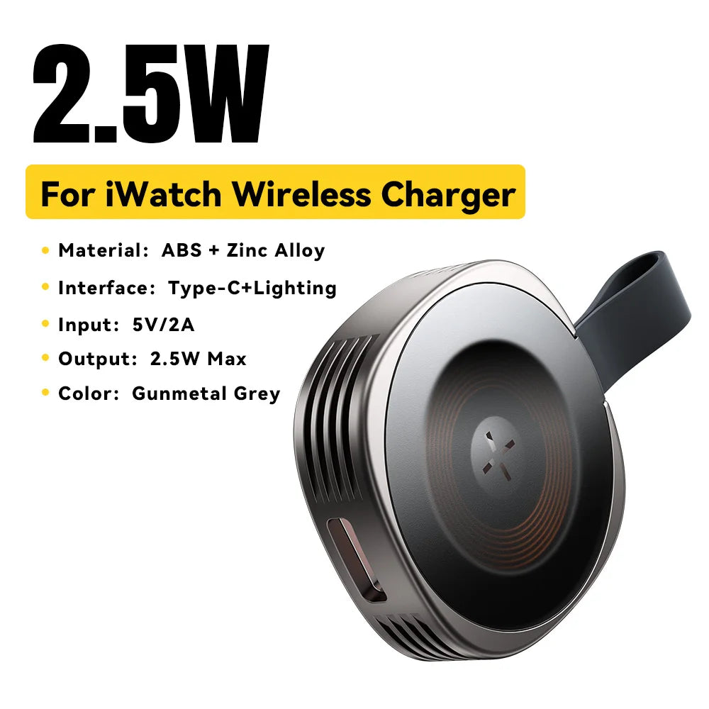 Magnetic Wireless Charger for Apple Watch | Portable Type-C Charging Station