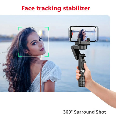 360 Rotation Following Shooting Mode Gimbal | Stabilizer Selfie Stick Tripod Gimbal For iPhone Phone Smartphone Live Photography