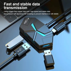 7-Port USB 3.0 Hub 5Gbps Multi USB Splitter with Type-C Power Port