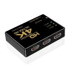 3-Port HDMI 4K Switch 3×1 with IR Remote Control, 4K@30Hz, 1080P & 3D