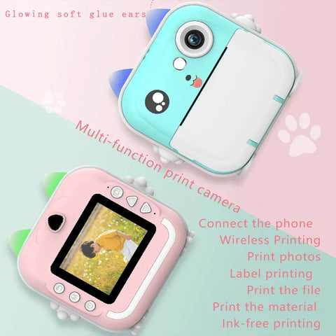 Digital Children Camera For Photography Instant Print Photo | Kids Camera Mini Thermal Printer Video Educational Toys Gift