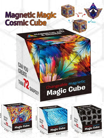 Infinite Changeable magnetic cube | 3D  geometric Puzzle cube children's thinking exercise educational toys