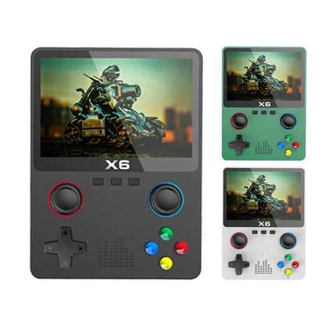 X6 3.5Inch IPS Screen Handheld Game Player | Dual Joystick 11 Simulators GBA Video Game Console for Kids Gifts