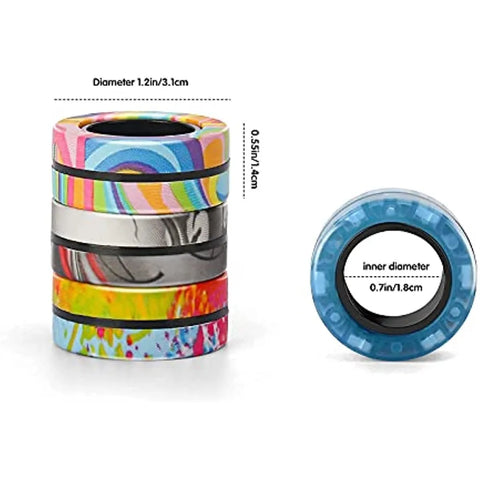 Magnetic Rings Fidget Toy Set Adult Fidget | Magnets Spinner Rings  Fidget Pack Great Gift for Adults Teens Kids (3PCS)