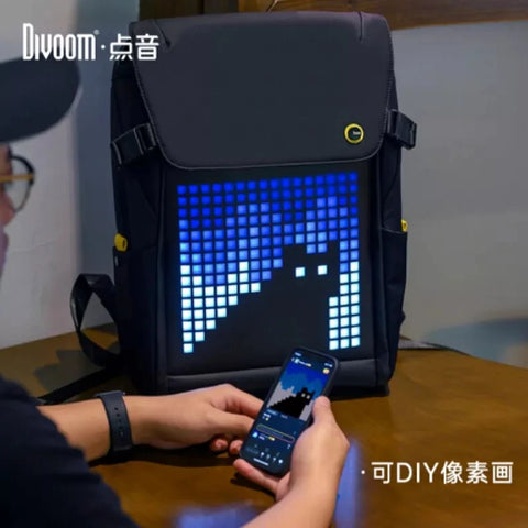Pixel Art Backpack |  Customizable LED Screen by APP Control Waterproof for Biking Hiking Outside Activity Big Storage