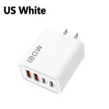 120W USB-C Fast Charger | 4-Port PD & QC Wall Charger