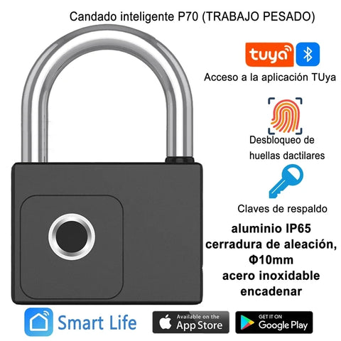 Smart Home Fingerprint padLock | Bluetooth Safe Padlock Door Lock  Keyless USB Rechargeable Quick Unlock Zinc alloy Lock