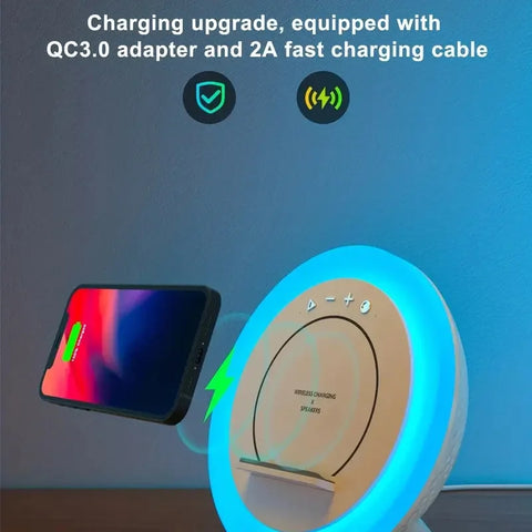 Bedside Night Light Multi-function Wireless Bluetooth Speaker Mobile Phone Charging Bedroom Atmosphere 3 in 1 LED Desk Lamp