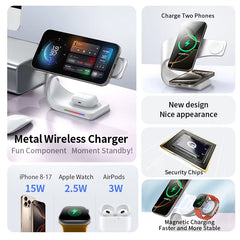 4-in-1 Magnetic 15W Wireless Charging Station