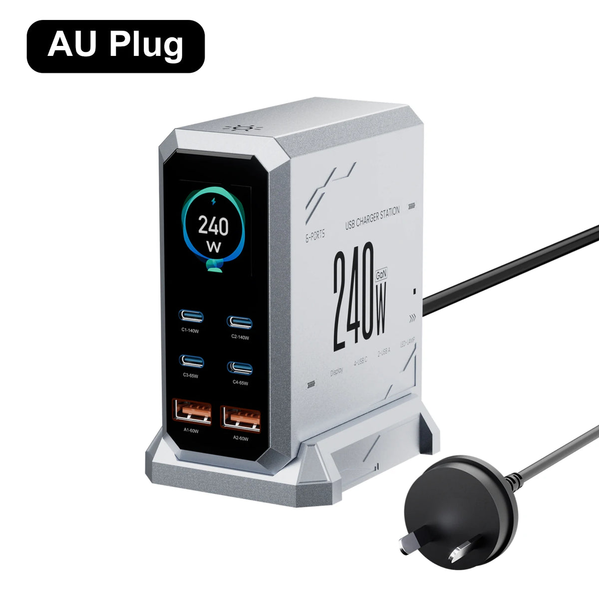 240W GaN 6-in-1 Desktop Charging Station | 140W PD 3.1 Fast Charger