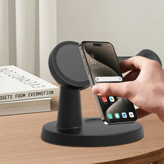 3 in 1 Magnetic Wireless Charger Stand 15W Fast Charging Station for iPhone, Apple Watch & AirPods