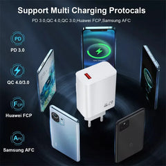 67W USB Fast Charger with Type-C Cable | Quick Charging Wall Adapter