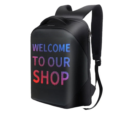 LED Backpack 3.0 Waterproof BLUETOOH Version | Smart LED Screen Dynamic Advertising Backpack Cellphone Control Laptop Bag