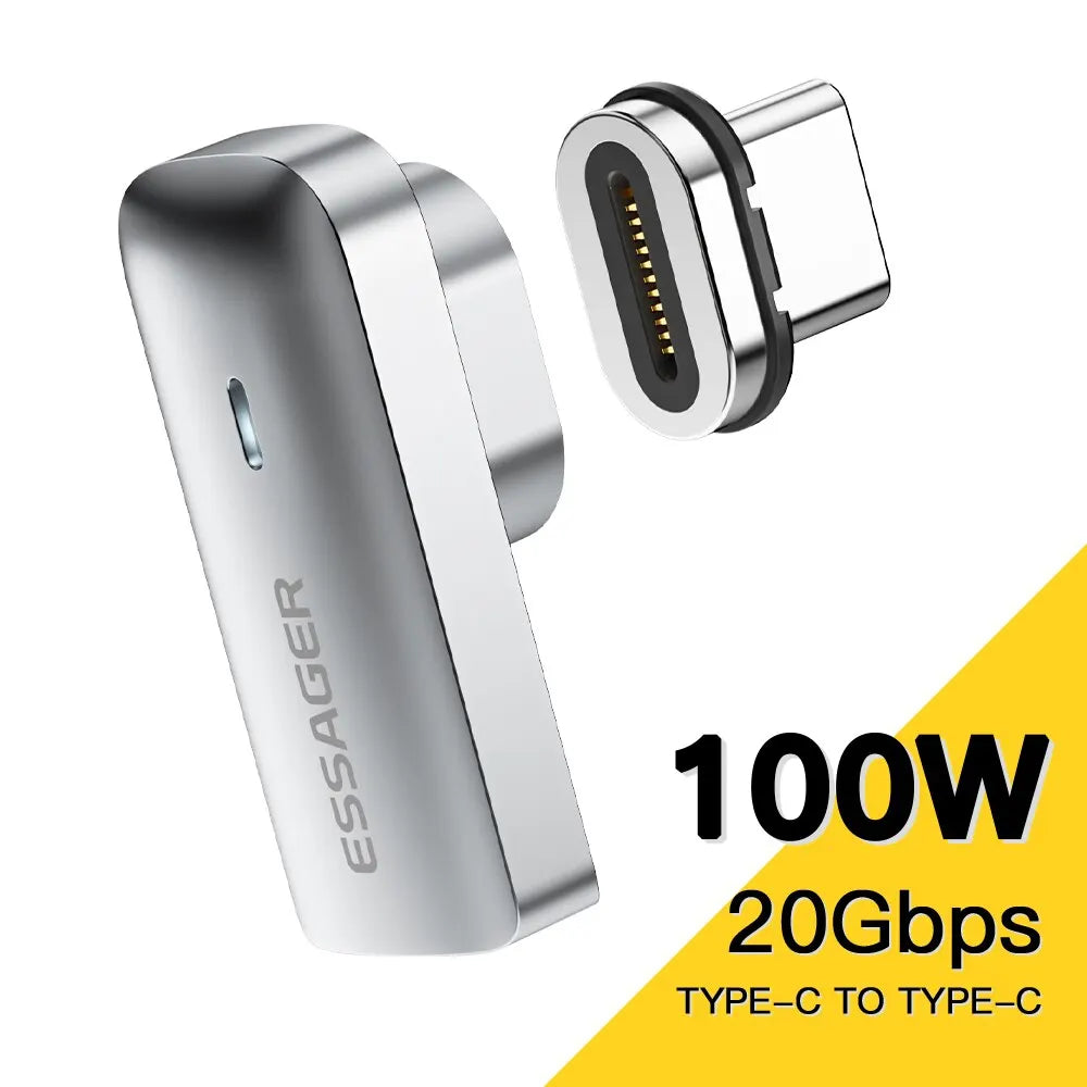 USB Type-C Magnetic Adapter 20Gbps 5A | 4K Video Data Transfer Connector