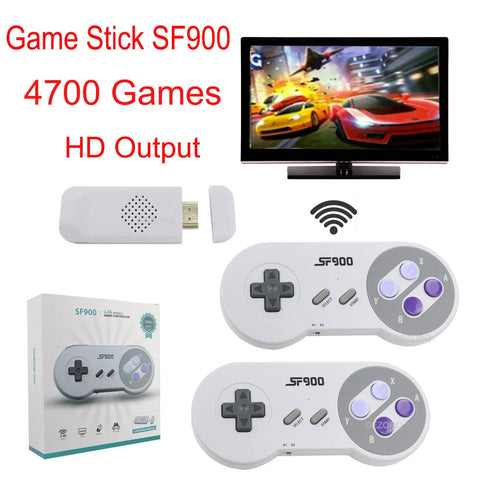 SF900 Console for Super Nintendo | 16 Bit Game Stick 4700 Retro Games HD Video Game Consoles for NES SNES Wireless Controller