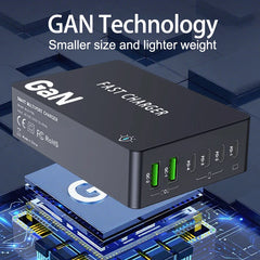 990W GaN USB-C Fast Charging Station – 6 Port PD PPS QC4.0 Desktop Charger for Laptops, Phones & Tablets