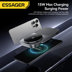 3-in-1 Foldable Magnetic Wireless Charging Stand 15W – Fast Charger for iPhone, Apple Watch & Earbuds