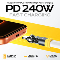 USB Type-C Data Transmission Adapter | 20V/5A Fast Charging USB-C Connector