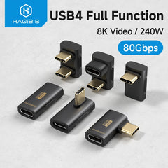 USB-C to USB-C USB4 Adapter 80Gbps, 240W PD3.1 & 8K@60Hz