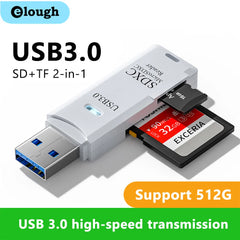 Mini USB to SD & TF Memory Card Reader Adapter External Card Reader