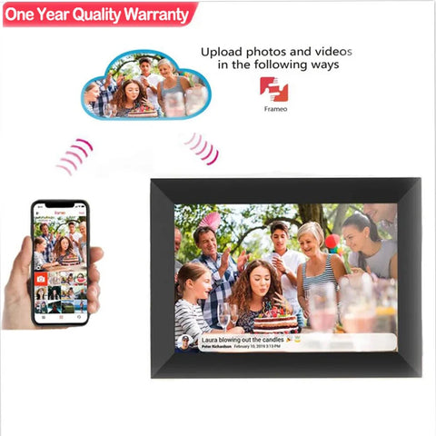WiFi Digital Photo Frame | 10.1 Inch 32GB Smart Digital Picture Frame with 1280x800 IPS HD Touch Screen